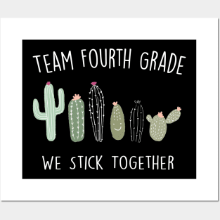 Cactus School Shirt Fourth Grade T-Shirt Posters and Art